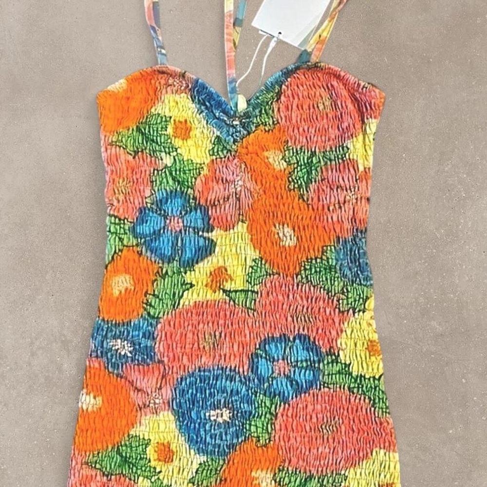 Zara Multicolor Floral Mini Dress